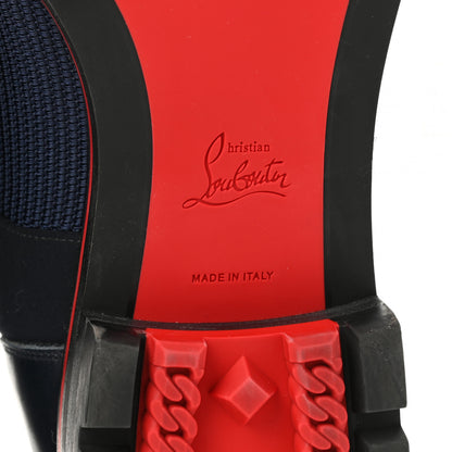 Christian Louboutin Neoprene Calfskin Mika Sky Mens Flats 46 Navy 6 of 11