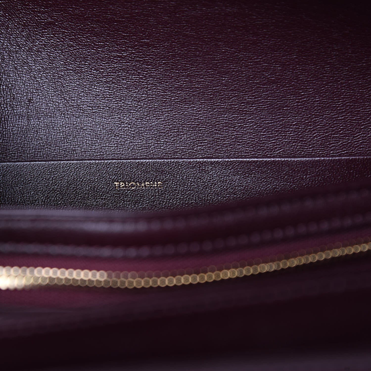 Celine Shiny Calfskin Medium Triomphe Burgundy 8 of 11