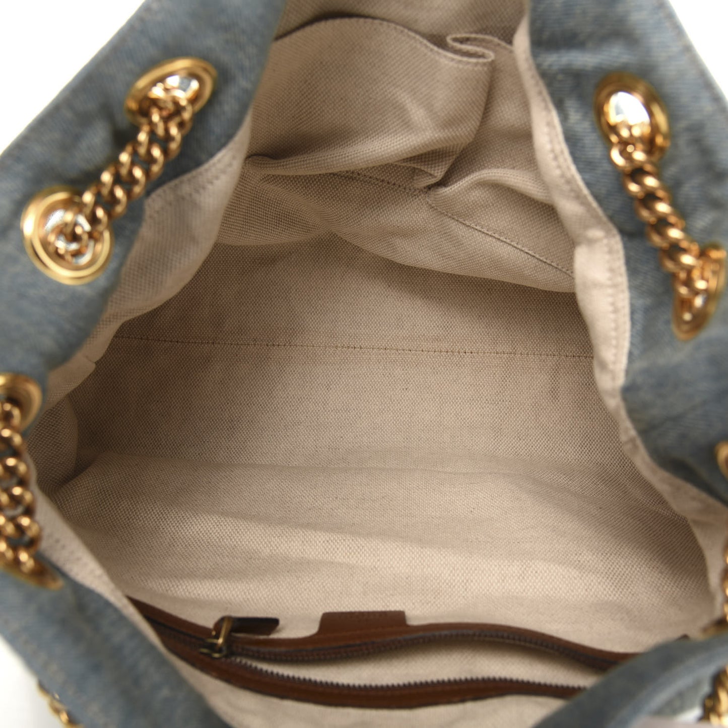 Denim Medium Soho Chain Shoulder Bag Blue