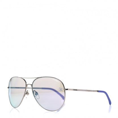 Chanel Polarized CC Aviator Sunglasses 4189-T-Q Purple 1 of 4