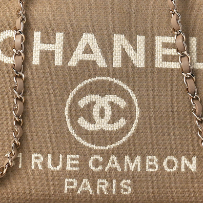 Chanel Mixed Fibers Small Deauville Tote Beige 19 of 24