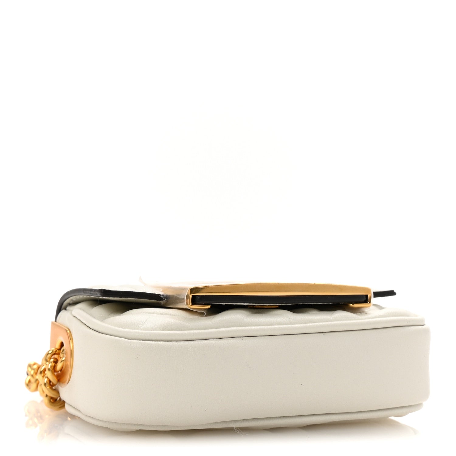 Fendi Nappa Matisse FF Embossed Nano Chain Baguette White 4 of 9