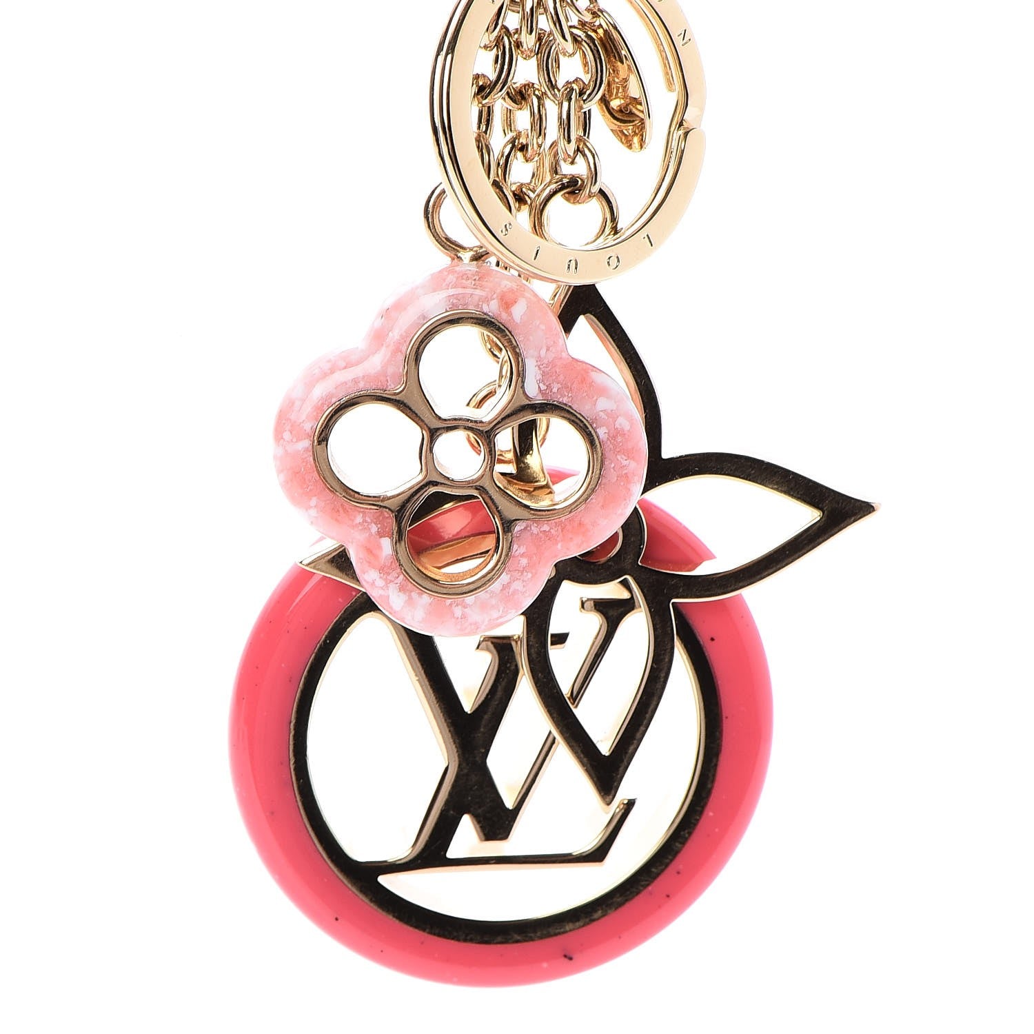 Louis Vuitton Colorline Bag Charm Key Holder Pink Glitter 5 of 5