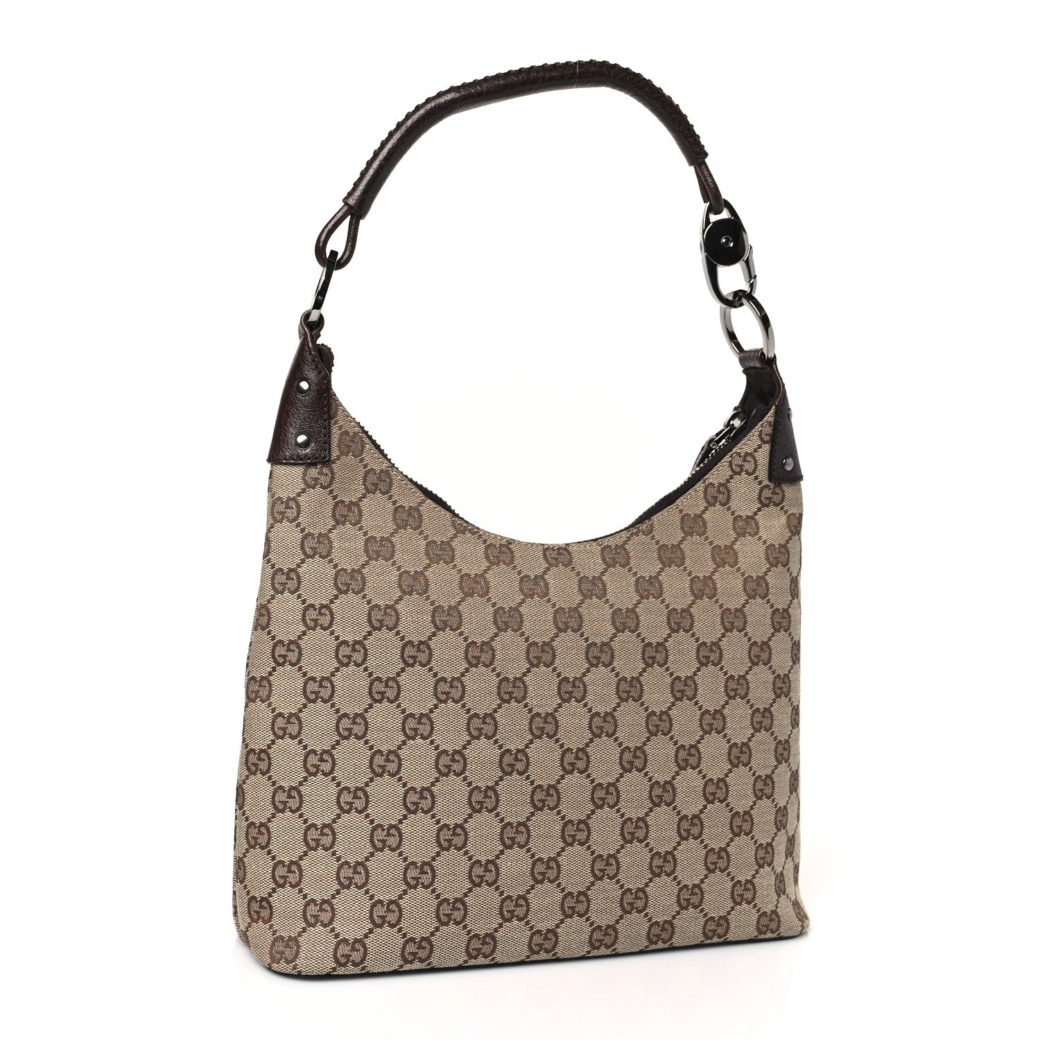 Gucci Monogram Shoulder Bag Dark Brown 3 of 9