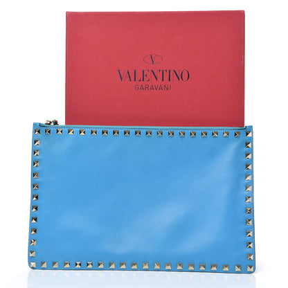 Valentino Garavani Vitello Large Rockstud Zip Pouch Parrot 8 of 8