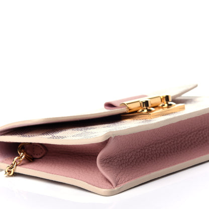 Louis Vuitton Damier Azur Croisette Chain Wallet Rose Ballerine 6 of 11