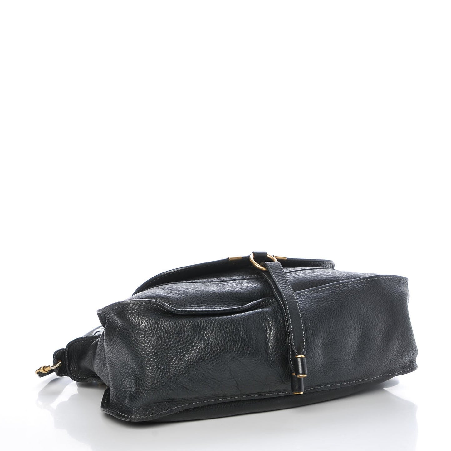 Calfskin Small Marcie Satchel Black
