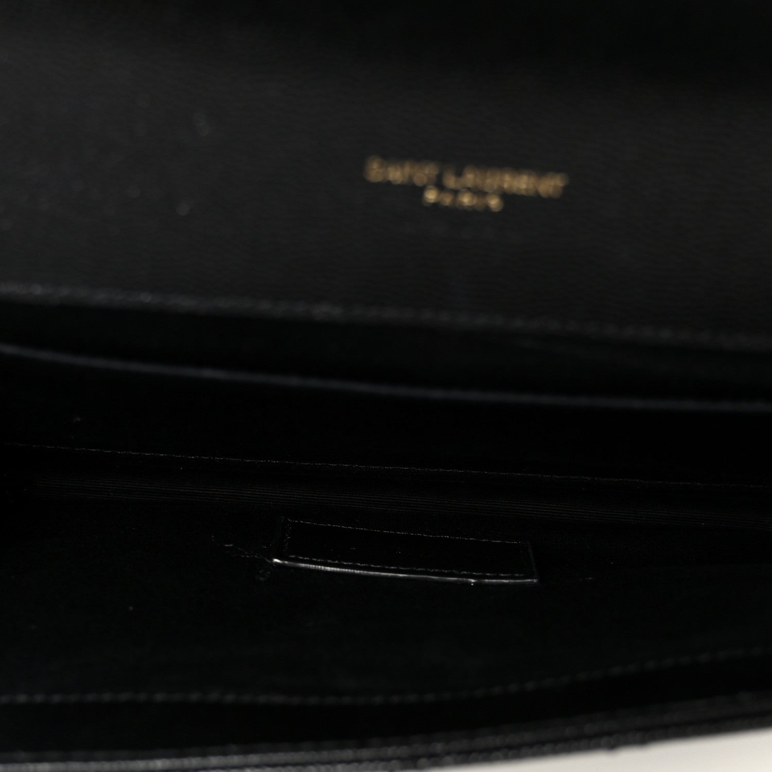 Saint Laurent Grain De Poudre Textured Mixed Matelasse Triquilt Monogram Clutch Black 5 of 9