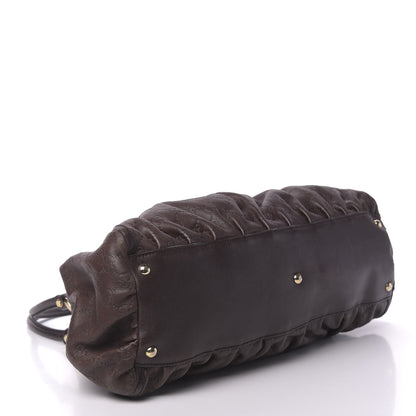 Gucci Guccissima Large D Gold Ring Shoulder Bag Chocolate 4 of 11