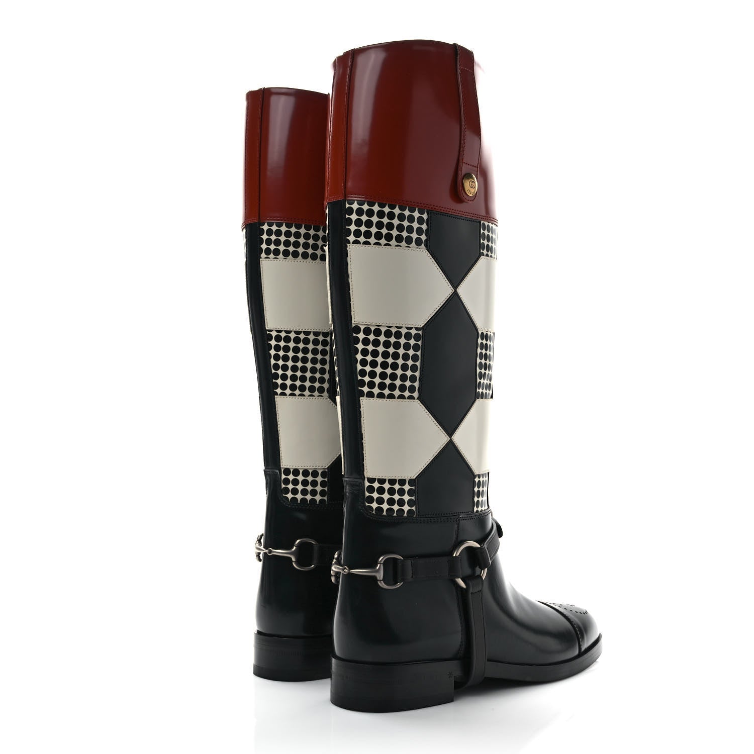 Gucci Calfskin Zelda Harness Riding Boots 39.5 Multicolor 4 of 8