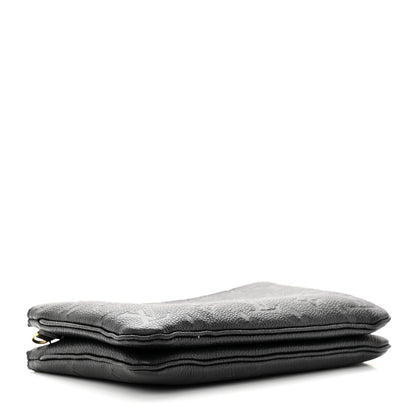 Louis Vuitton Empreinte Double Zip Pochette Black 4 of 11
