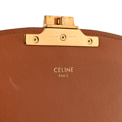 Celine Calfskin Triomphe Canvas Teen Triomphe Bag Tan 6 of 10