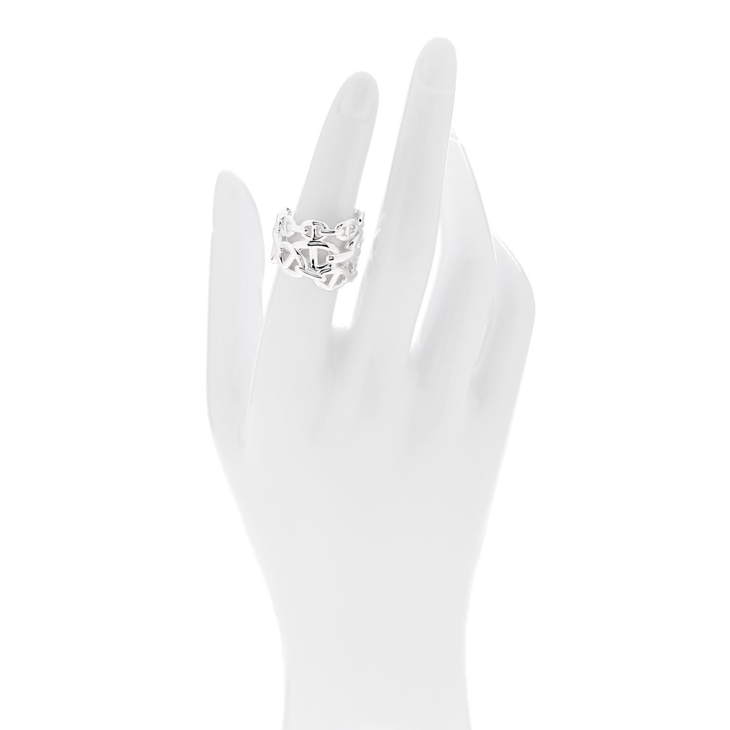 Sterling Silver GM Chaine d'Ancre Enchainee Band Ring 53 6.25