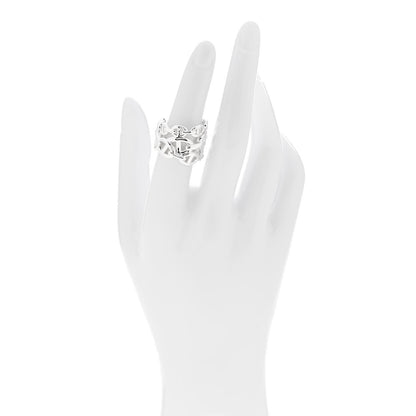 Hermes Sterling Silver GM Chaine d'Ancre Enchainee Band Ring 53 6.25 2 of 7