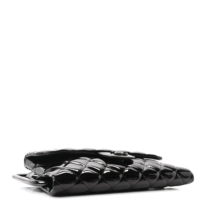 Chanel Patent Calfskin Quilted Metal Handle Clutch So Black 4 of 9