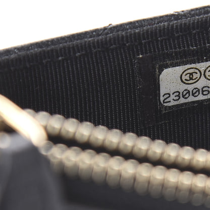 Chanel Lambskin Quilted Zip Card Holder Black 7 of 9