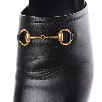 Gucci Malaga Kid Womens Horsebit River Slippers 37.5 Black 8 of 11