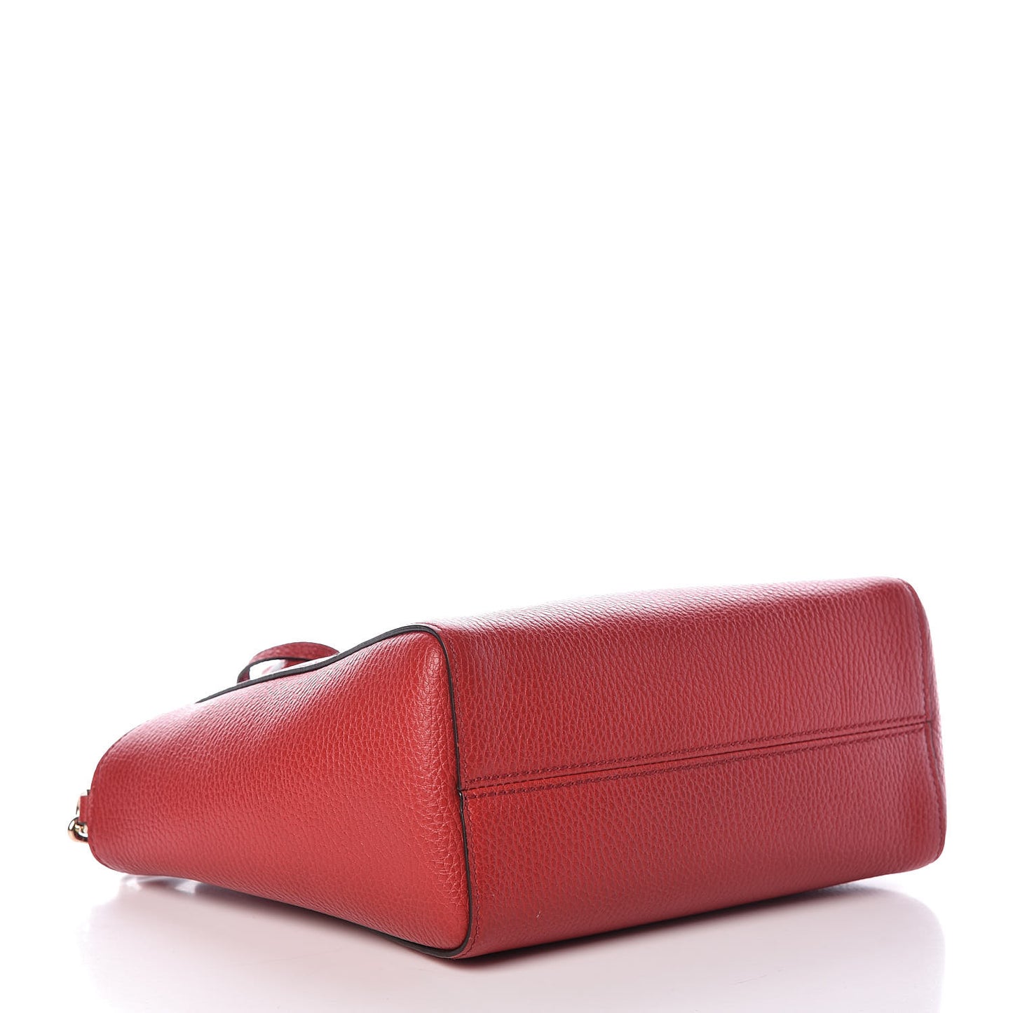Dollar Calfskin Mini Swing Top Handle Bag Tabasco