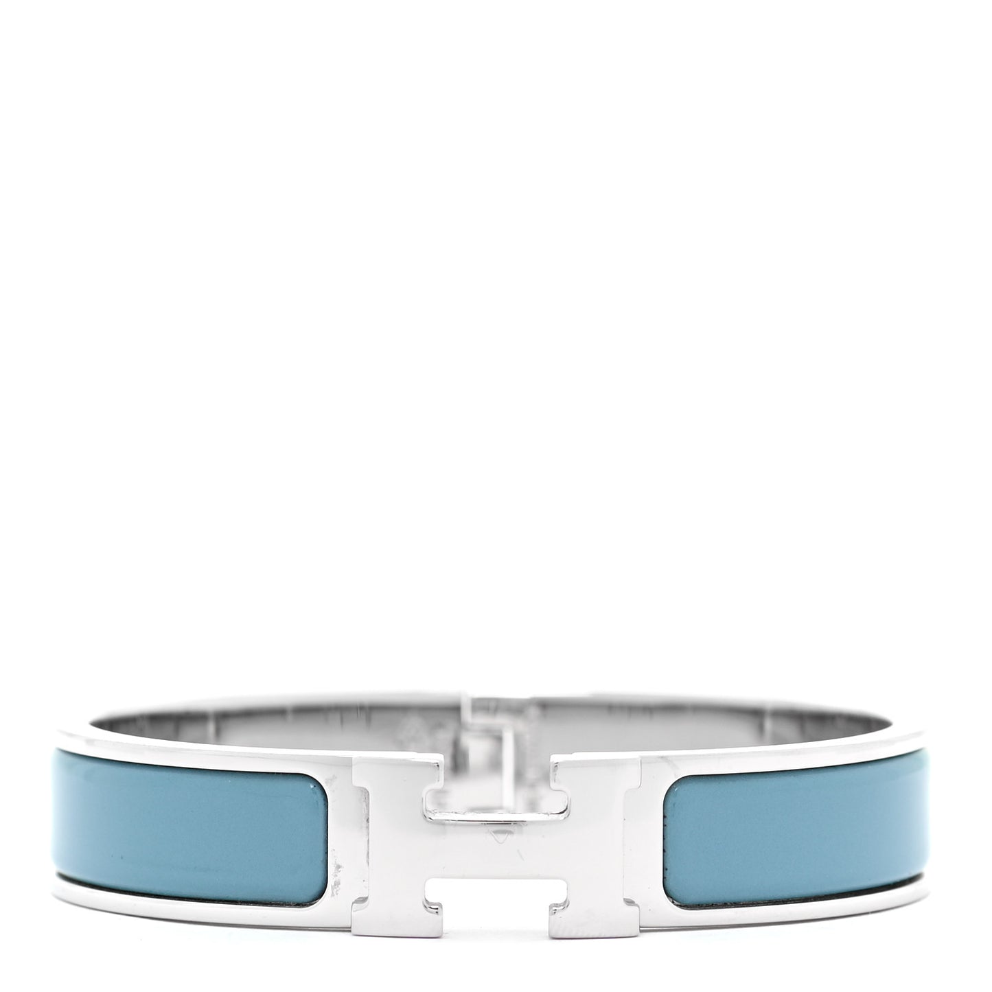 Enamel Narrow Clic Clac H Bracelet PM Bleu Du Nord