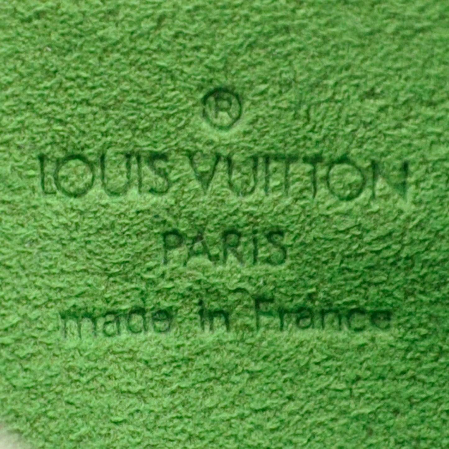 Monogram Perforated Key Pouch Green