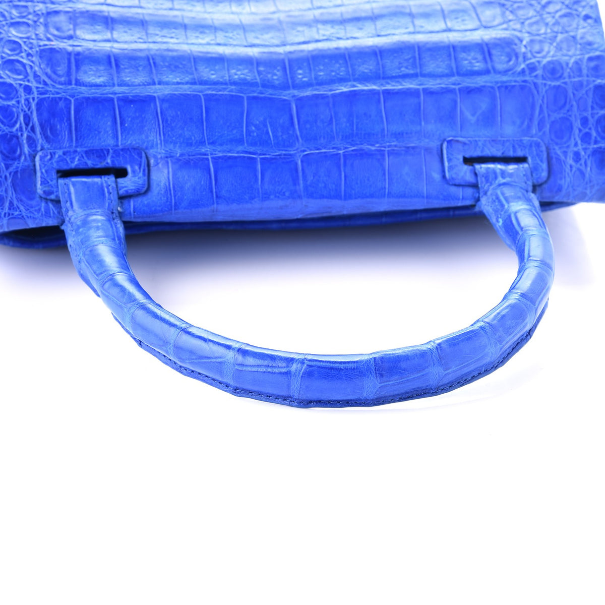 Nancy Gonzalez Matte Crocodile Top Handle Shoulder Bag Blue 13 of 13