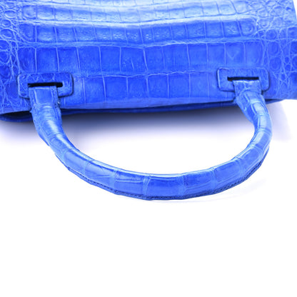 Nancy Gonzalez Matte Crocodile Top Handle Shoulder Bag Blue 13 of 13