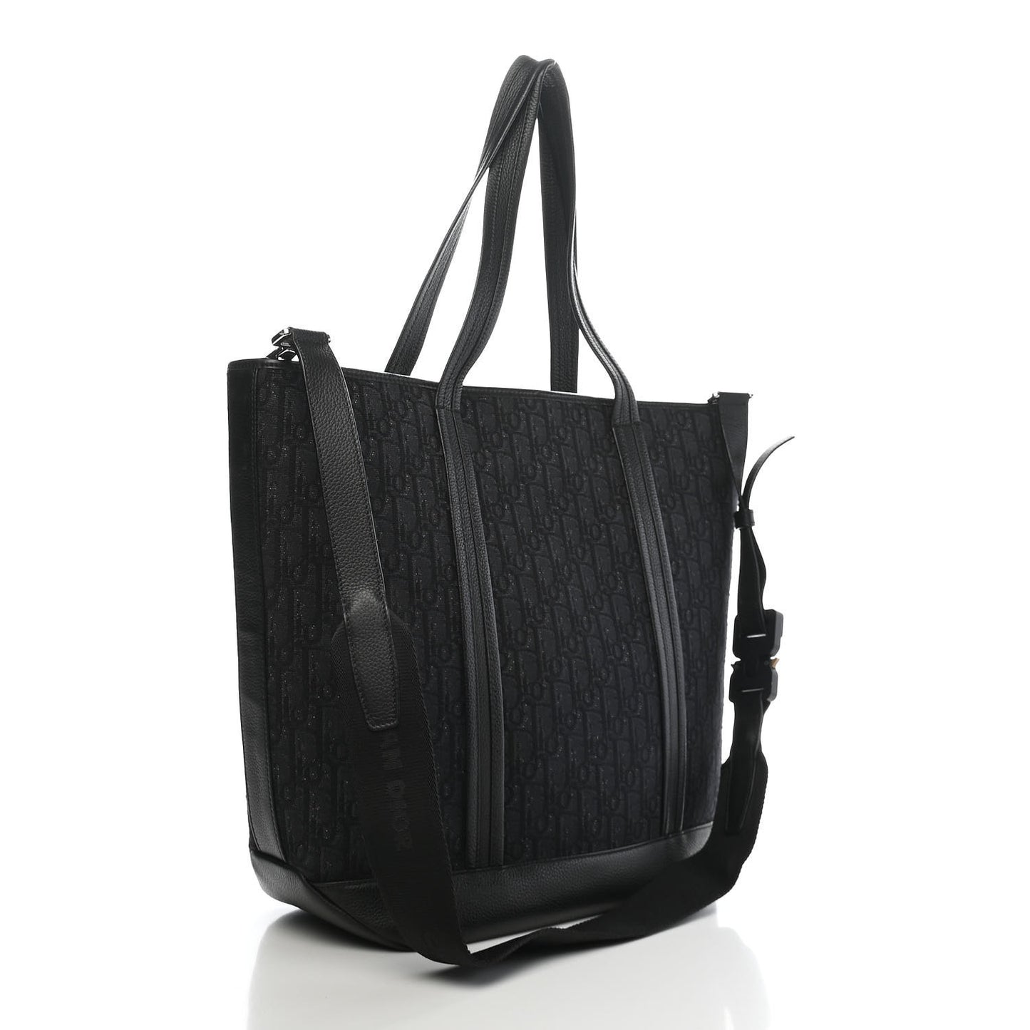 HOMME Oblique Grained Calfskin Tote Black