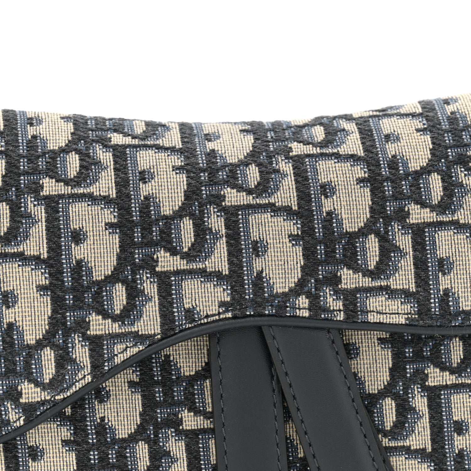 Christian Dior Oblique Mini Saddle Bag Blue 8 of 10