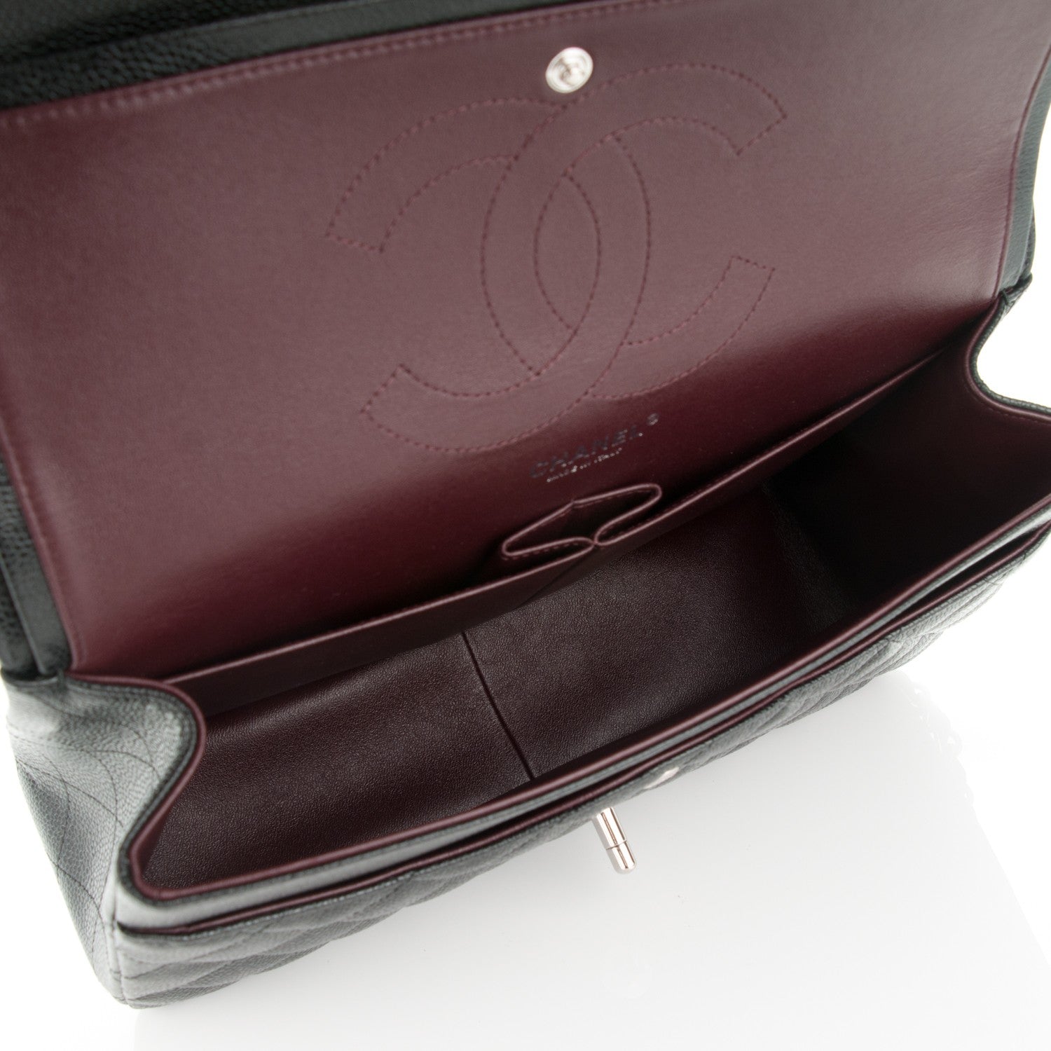 Chanel Caviar Quilted Jumbo Double Flap Black 5 of 8