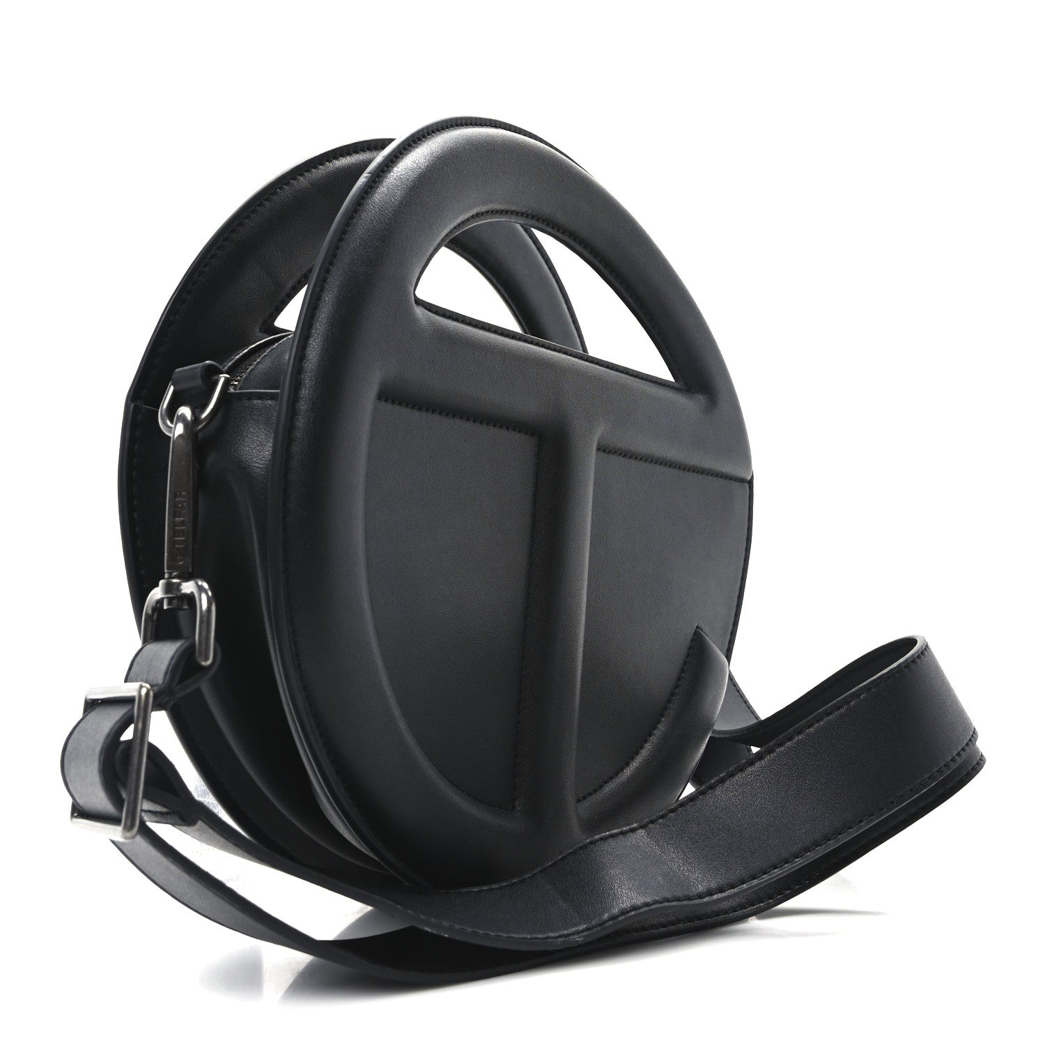 Telfar Vegan Leather Major Circle Bag Black 3 of 11