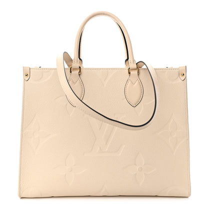 Louis Vuitton Empreinte Monogram Giant Onthego MM Creme 1 of 9