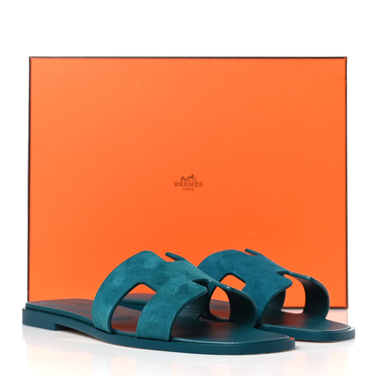 Suede Goatskin Oran Sandals 37 Vert Oxford