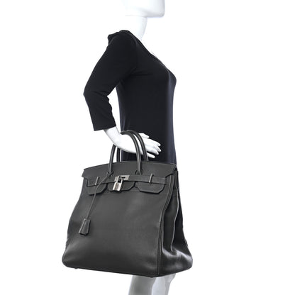 Hermes Taurillon Clemence HAC Birkin 40 Graphite 2 of 15