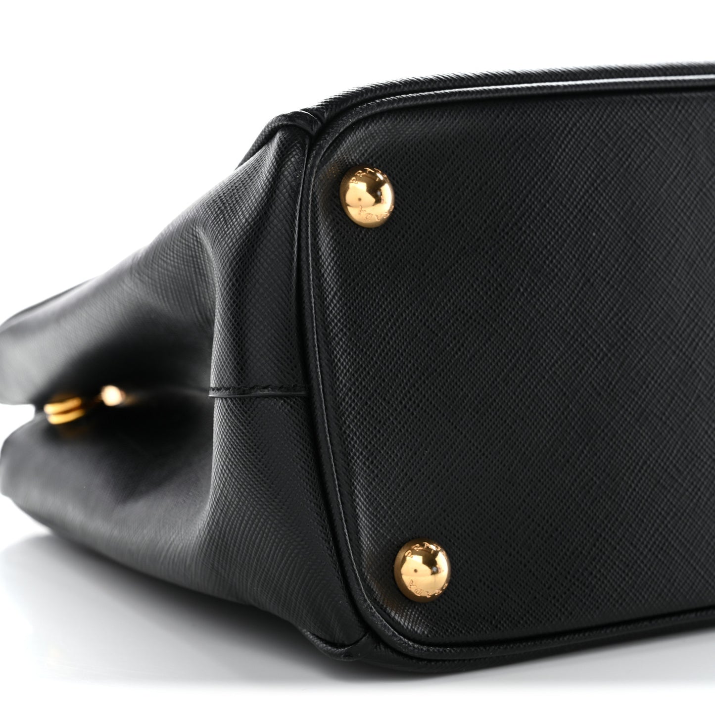 Saffiano Small Galleria Double Zip Tote Black
