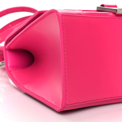 Balenciaga Shiny Box Calfskin Small Hourglass Top Handle Bag Acid Fuchsia 9 of 11