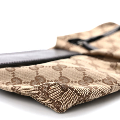 Gucci GG Monogram Web Double Pocket Belt Bag Dark Brown 8 of 9