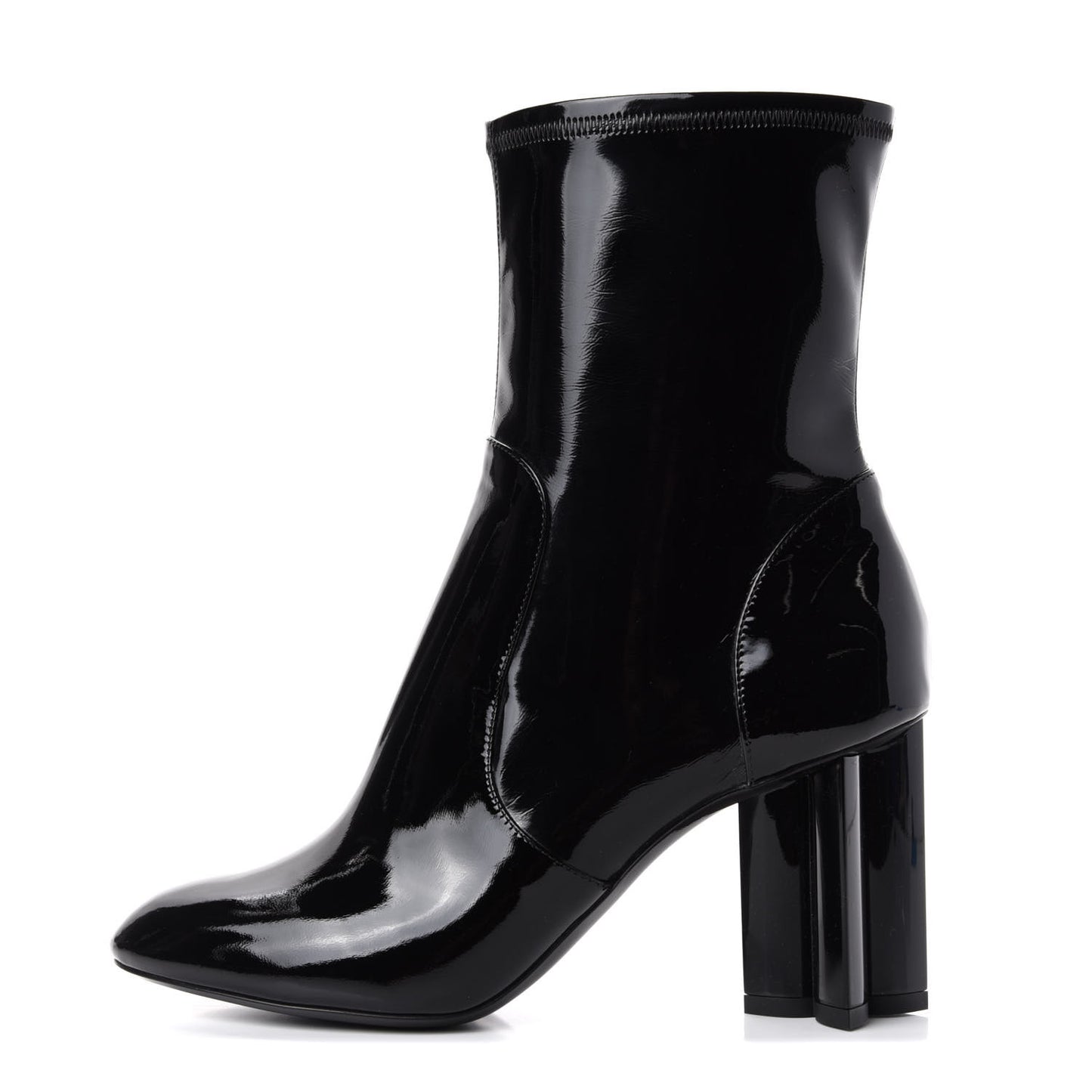 Patent Silhouette Ankle Boots 38.5 Black