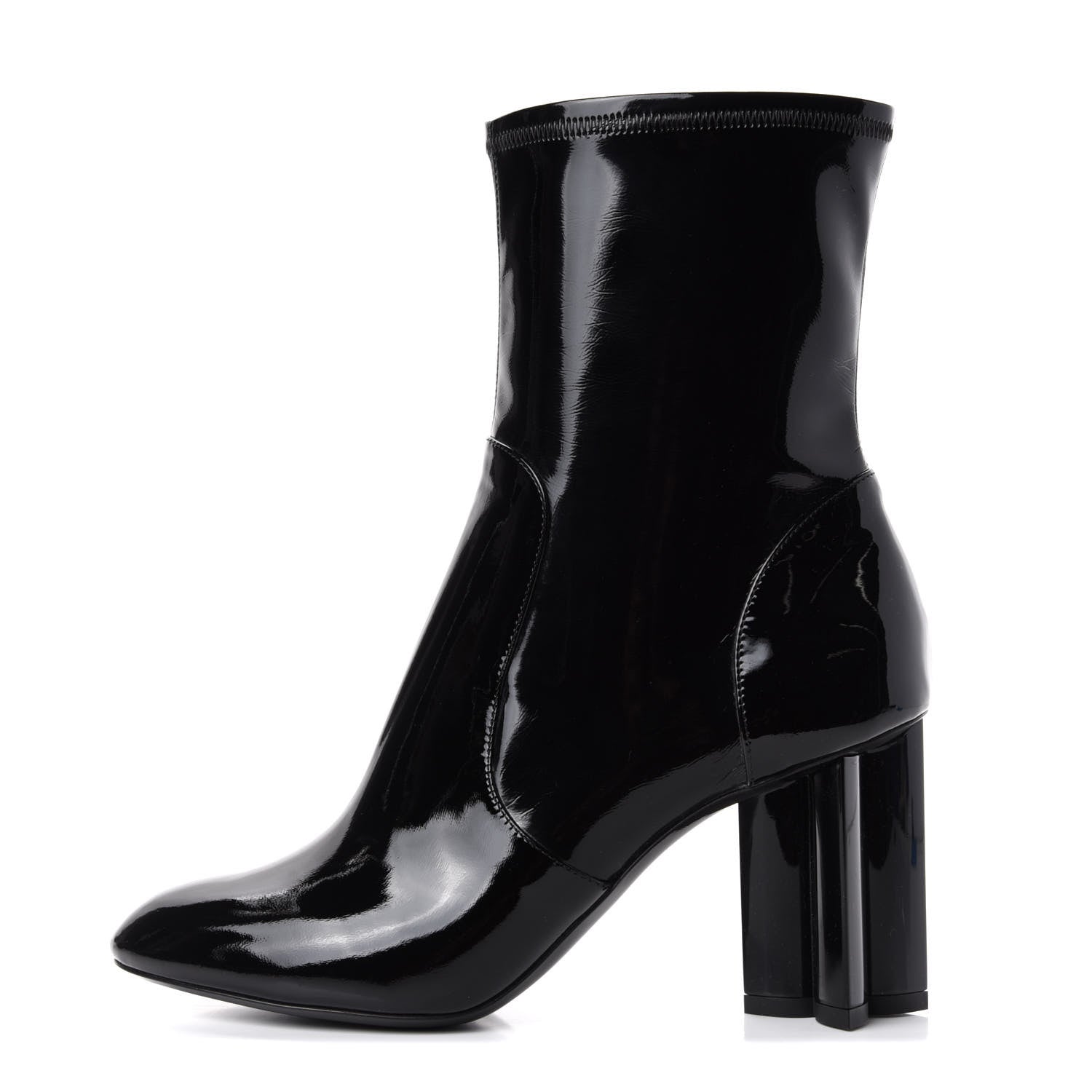 Louis Vuitton Patent Silhouette Ankle Boots 38.5 Black 1 of 10