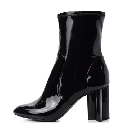Louis Vuitton Patent Silhouette Ankle Boots 38.5 Black 1 of 10