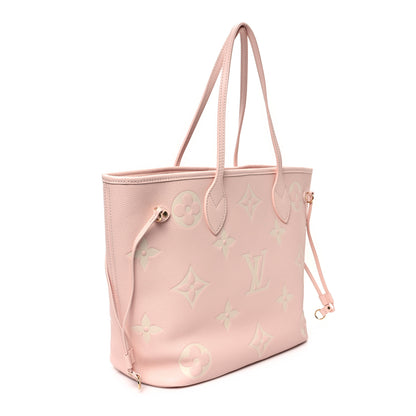 Louis Vuitton Empreinte Monogram Giant Neverfull MM Pink Quartz Beige 4 of 10