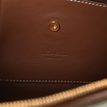 Loro Piana Calfskin Cotton Canvas L27 Extra Pocket Bag Natural Caramel Sugar 6 of 9