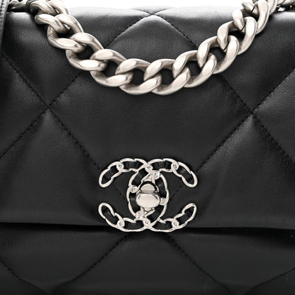 Chanel Goatskin Quilted Medium Chanel 19 Flap Black 8 of 10