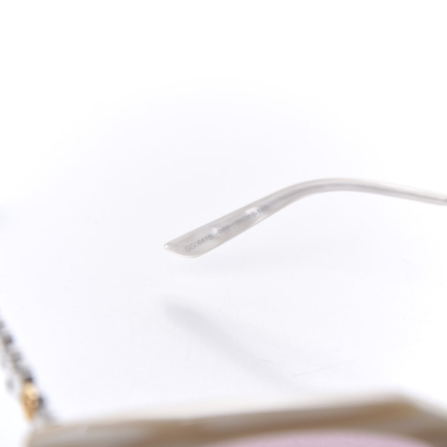 Crystal Embellished Cat Eye GG0641S Sunglasses White