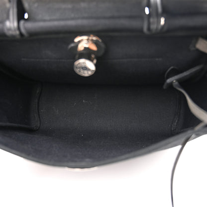Hermes Military Toile Vache Hunter Herbag Zip PM 31 Black 6 of 12