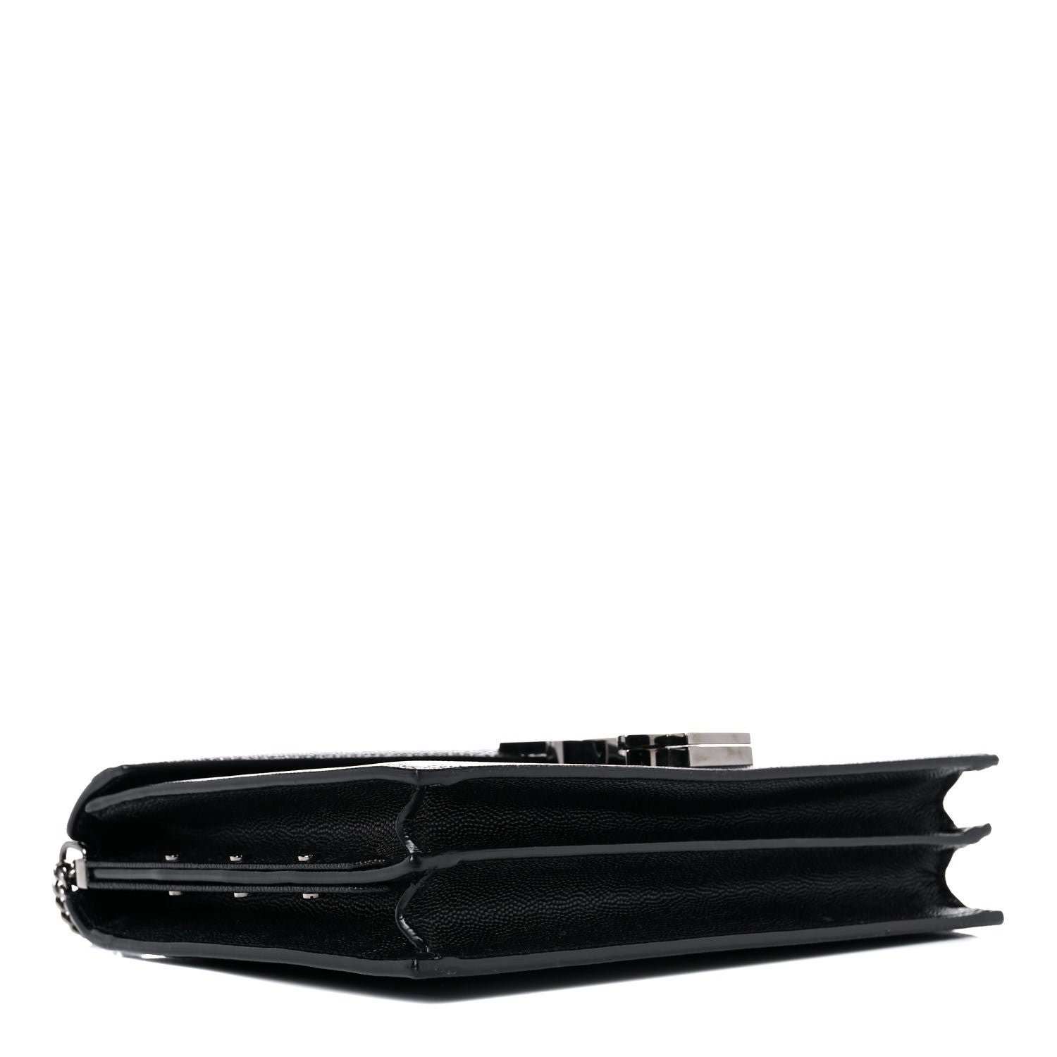 Saint Laurent Grain De Poudre Monogram Cassandra Clasp Bag Black 6 of 10
