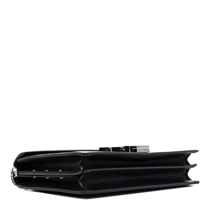 Saint Laurent Grain De Poudre Monogram Cassandra Clasp Bag Black 6 of 10