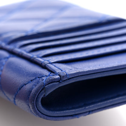 Chanel Lambskin Quilted CC Zip Around Card Holder Blue 9 of 9