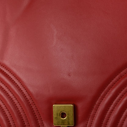 Gucci Calfskin Matelasse Large GG Marmont Shoulder Bag Hibiscus Red 14 of 14