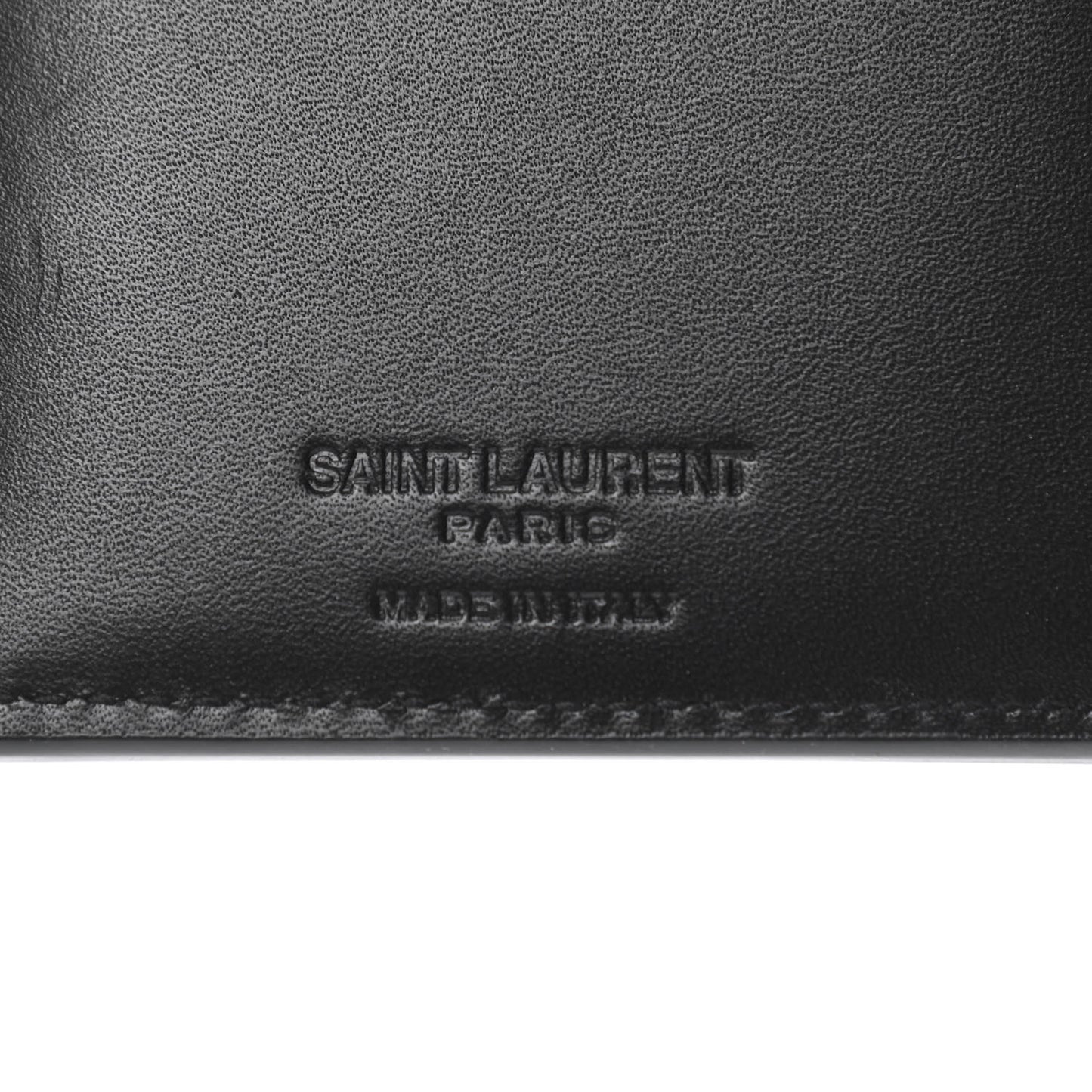 Calfskin Monogram Bi-Fold Zipped Wallet Black