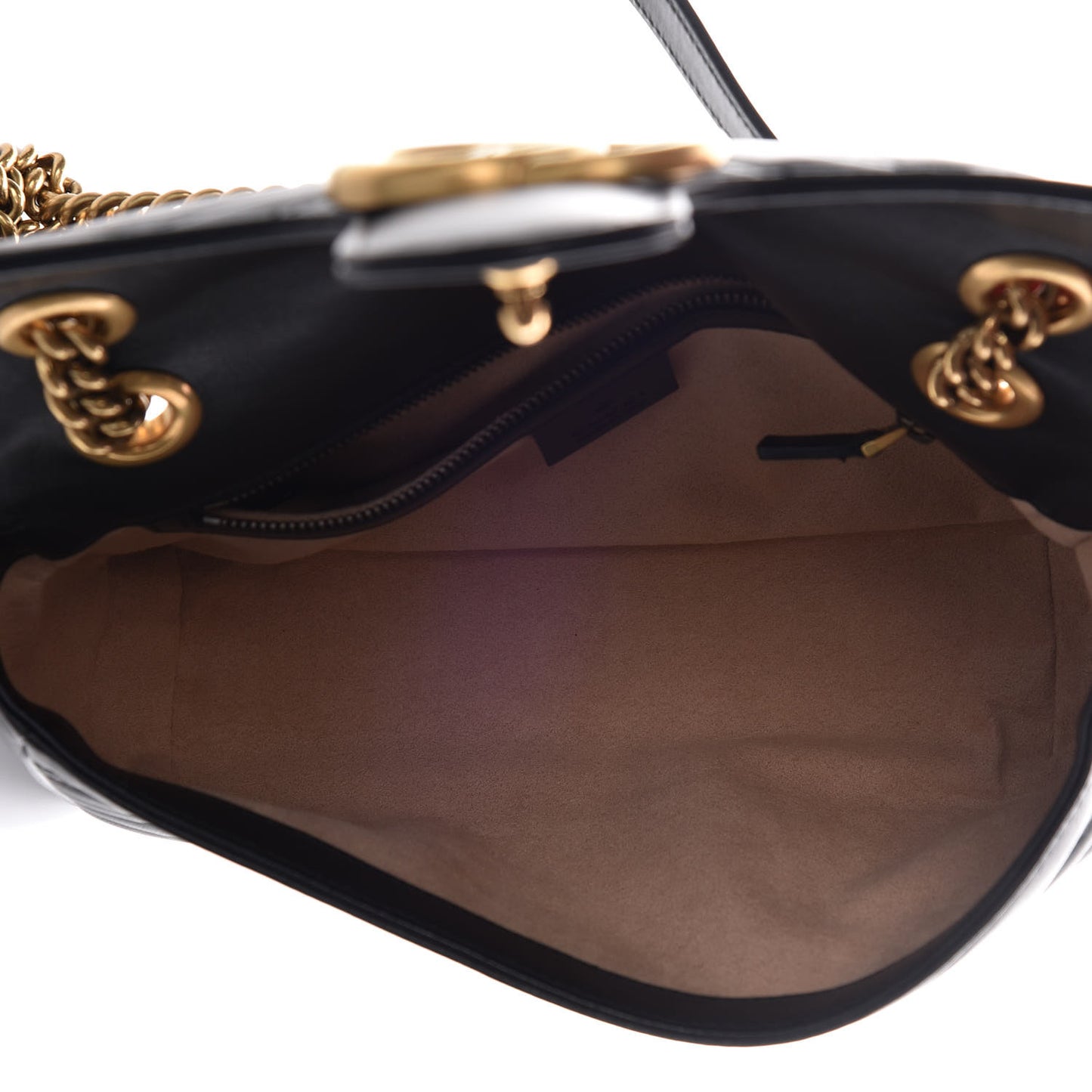 Calfskin Matelasse Small GG Marmont Shoulder Bag Black